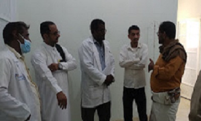 مدير عام مديرية رخية يدشن القافلة الإستشارية والعلاجية بالمركز الصحي بصنا