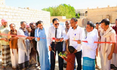 افتتاح مشروع إعادة تأهيل الخط الناقل لمياه منطقة حارة الأحوال المدنية والثانوية بمديرية ساه