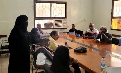 متدربو المعهد الديمقراطي ينظمون ورشة تحليل واقع اللجان المجتمعية بمدينة المكلا