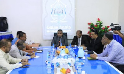وكيل محافظة حضرموت لشئون مديريات الوادي والصحراء الأستاذ عامر العامري يزور رئاسة جامعة سيئون