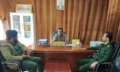 مدير عام مديرية القطن يلتقي مدير الامن بالمديرية