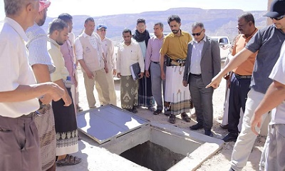 وكيل محافظة حضرموت يدشن الضخ التجريبي لمشروع خزان سيئون الجديد