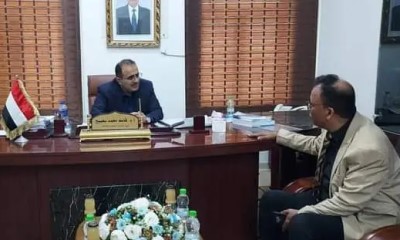 وزير الصحة العامة والسكان يلتقي بالقائم بأعمال رئيس هيئة مستشفى سيئون العام لمناقشة آلية تقديم الدعم للهيئة