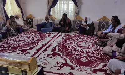 لقاء في سيئون يجمع الشيخ عمرو بن حبريش بالشيخ عبدالله بن صالح الكثيري
