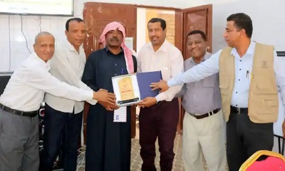 مكتب الصحة بساه يكرم أول موظف صحي للترصد الوبائي بالمديرية