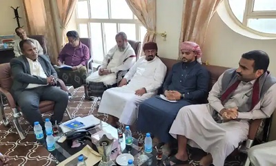 الوكيل العامري يلتقي بمدراء عموم المديريات الصحراوية بحضرموت