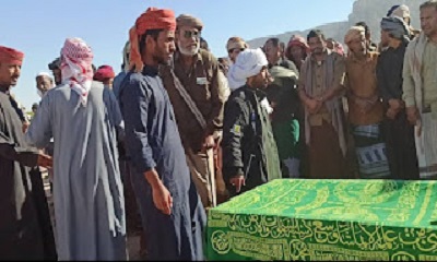 مديرية رخية تودع الشخصية الأجتماعية هادي بن محسن الحامد إلى مثواه الاخير بموكب جنائزي مهيب