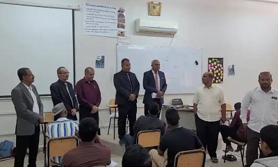 تدشين الامتحانات النهائية للفصل الأول لكلية المجتمع بسيئون