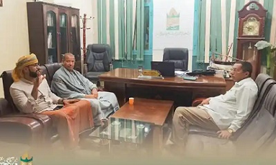 زيارة لأمير الشعراء الحضرمي عمر حسين المقدي والأستاذ سعيد قوقح لمركز حضرموت للدراسات التاريخية والتوثيق والنشر
