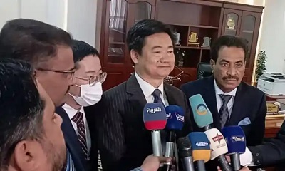 القائم بأعمال السفارة الصينية لدى اليمن ندعم العملية السلمية في اليمن وجهود إعادة الإعمار ونتطلع إلى مزيد من التعاون مع حضرموت