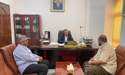 المحافظ بن ماضي يبحث التحضيرات لتدشين مشروع (نبض السعودية 2) بمركز نبض الحياة بالمكلا