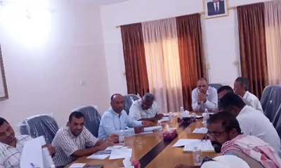 اللجنة الإشرافية للجرد السنوي بالمؤسسة المحلية للمياه والصرف الصحي بوادي حضرموت تناقش التقارير الختاميه