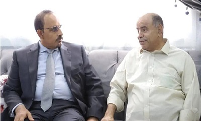 محافظ حضرموت يطمئن على صحة عضوي مجلسي النواب والشورى الشيخ سليمان المحمّدي والأستاذ سالم الخنبشي