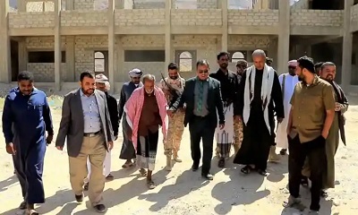 وكيل المحافظة يتفقد مشروع المجمع التعليمي بمديرية السوم ويشهد فعاليات الزيارة السنوية لقبر النبي هود عليه السلام