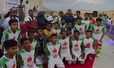 بحضور مدير عام شبام مدرسة سيف بن ذي يزن بالقطن بطلا للبطولة التنشيطية لمدارس الوادي