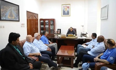 محافظ حضرموت يلتقي فريق منع الجريمة والمخدرات التابع للأمم المتحدة