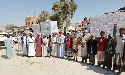 استقبال واستلام صدقة اخواننا المغتربين في السعودية والإمارات ( من التمور) بمديرية السوم