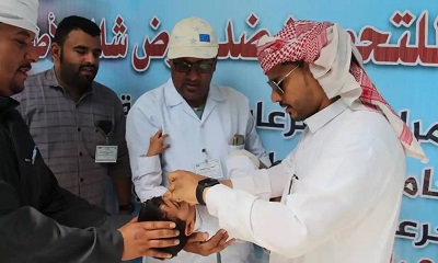 مدير عام مديرية ثمود يدشن الحملة الوطنية الطارئة ضد شلل الاطفال في المديرية