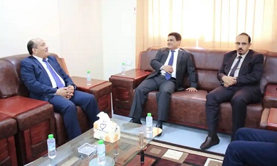 وزير النفط والمعادن ومحافظ حضرموت يبحثان المعالجات العاجلة لأزمة الغاز المنزلي والمشاريع الاستراتيجية بالمحافظة