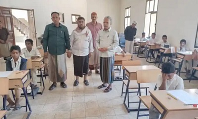 يتقدم لها 11838 طالب وطالبة في 43 مدرسة .. بانخر والعمودي يدشنان إمتحانات إنهاء العام الدراسي 2022 / 2023 م في مدارس دوعن
