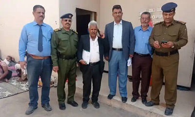 رئيس شعبة السجون يزور الاصلاحية المركزيه بحضرموت الوادي والصحراء