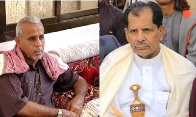 الشيخ يحيى جعفر باجري يعزي الشيخ يسر محسن العامري في وفاة والدته