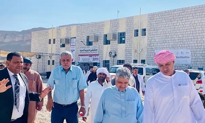 تدشين العمل في القافلة الإستشارية الطبية المجانية التابع لمخيم بن كردوس الطبي في مستشفى السوم بمديرية السوم