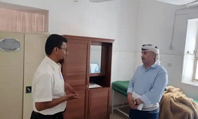 وكيل محافظة حضرموت المساعد المهندس هشام السعيدي في زيارة تفقدية للوحدة الصحية مريمة