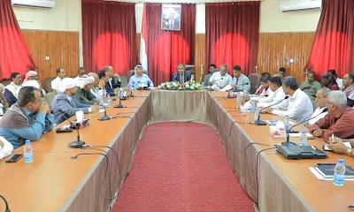 برئاسة وكيل المحافظة المكتب التنفيذي بوادي وصحراء حضرموت يناقش تقارير عدد من المرافق الخدمية والاستعدادت لشهر رمضان المبارك