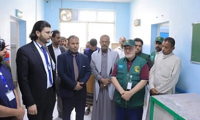 وكيل المحافظة برفقة وفد مركز الملك سلمان للإغاثة والأعمال الإنسانية يزور عدد من المشاريع المدعومة من المركز بسيئون