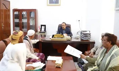 المحافظ بن ماضي يوجه بمعالجة احتياجات أهالي منطقة بويش ويشدّد على عدم التفريط في المصالح العامة