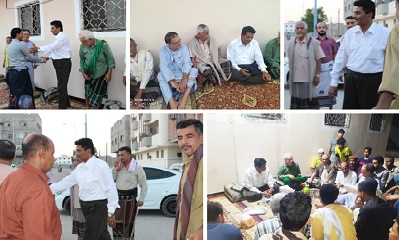 مدير عام مديرية المكلا يقوم بزيارة تفقدية إلى وحدة علي بن أبي طالب بحي بويش الجديدة