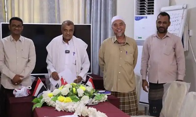 إجراء الإستـلام والتسليـم بين المديـر ونوابـه الخـلف والسلف لكهربـاء وادي حضرمـوت