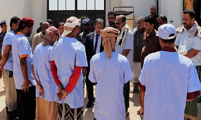 الإفراج عن عدد من السجناء المعسرين بفرع مصلحة الإصلاح والتأهيل بسيئون 