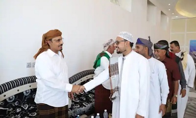 محافظ حضرموت يستقبل جموع المهنئين بعيد الفطر المبارك