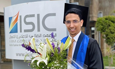 الطالب علاء مولى الدويلة يحصل على درجة الماجستير من المعهد العالي للإعلام والإتصال بالمغرب