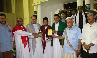 مديرية ساه تشهد إستقبال رسمي للشاعر الحضرمي عوض سالمين الجابري