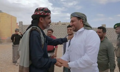 الوزير العكبري يقوم بزيارة معايدة إلى منطقة رأس محل بمديرية أرياف المكلا