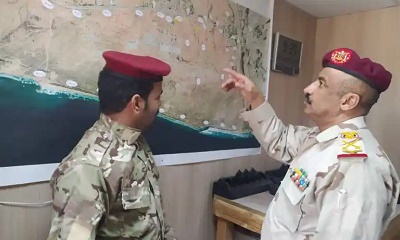 قائد المنطقة العسكرية الثانية اللواء ركن طيار فائز التميمي يزور قيادة محور الريان (المطار)