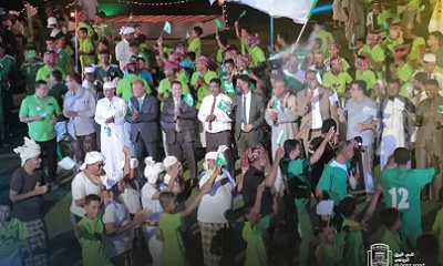 مهرجان فني بتريم احتفاء بافتتاح منشآت نادي البرق الرياضي وعيد الفطر المبارك