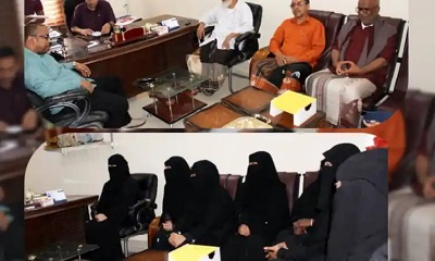 الدكتور باجابر يلتقي بموظفي ومدراء إدارات مكتب وزارة التعليم الفني والتدريب المهني بساحل حضرموت