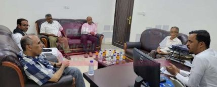مدير عام المؤسسة المحلية للمياه بوادي حضرموت يلتقي مدير عام مديرية القطن ومدير مؤسسة نهد والبادية ويناقش معاهم سبل دعم المؤسسة..