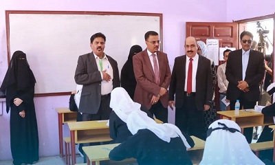 الأمين العام للمجلس بحضرموت يدشن امتحانات الثانوية العامة للعام التدريسي 2022م ـ 2023م