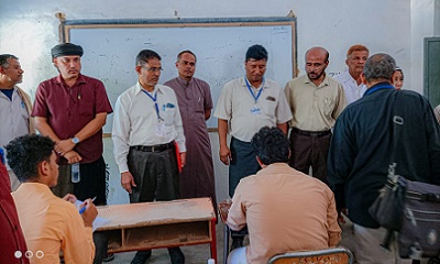 وفد من وزارة التربية ومكتب الإدارة العامة بالوادي يطلع على سير العملية الامتحانية لشهادة الثانوية العامة بالمراكز الامتحانية بمديرية القطن