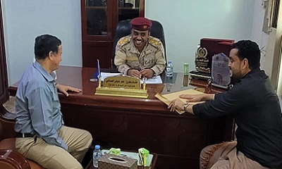لقاء مشترك بين قوات خفر السواحل ومنشأة بروم للغاز بحضرموت لمناقشة آلية ضبط خروج أسطوانات الغاز المنزلي عبر المنافذ البحرية بالمكلا
