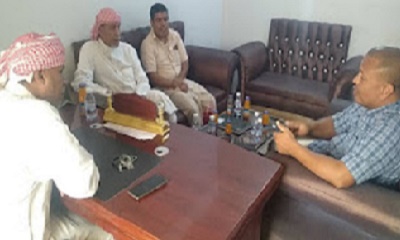 مدير عام مديرية السوم يستقبل استشاري مشروع المساعدات الغذائية مقابل تنمية الاصول في مؤسسة ائتلاف الخير للإغاثة الإنسانية