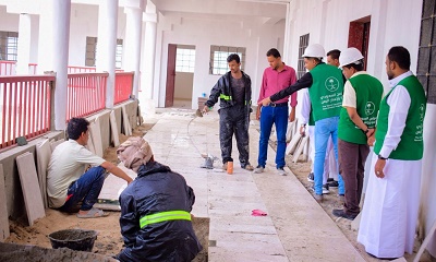 وفد من البرنامج السعودي لتنمية وإعمار اليمن يتفقد سير أعمال المشاريع والمبادرات التنموية في محافظة حضرموت