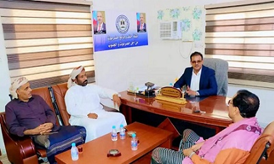 بن سميدع يلتقي مدير عام مديرية ساه والمستشار بن يماني الجابري والمنصب باوزير.