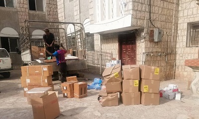 مكتب الصحة في بروم ميفع يتلقى دعما بالأدوية والمحاليل الوريدية ومسلتزمات النظافة والتعقيم من مكتب الصحة بمحافظة حضرموت
