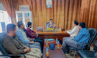 مدير عام مديرية القطن يلتقي بوفد من منظمة صناع النهضة